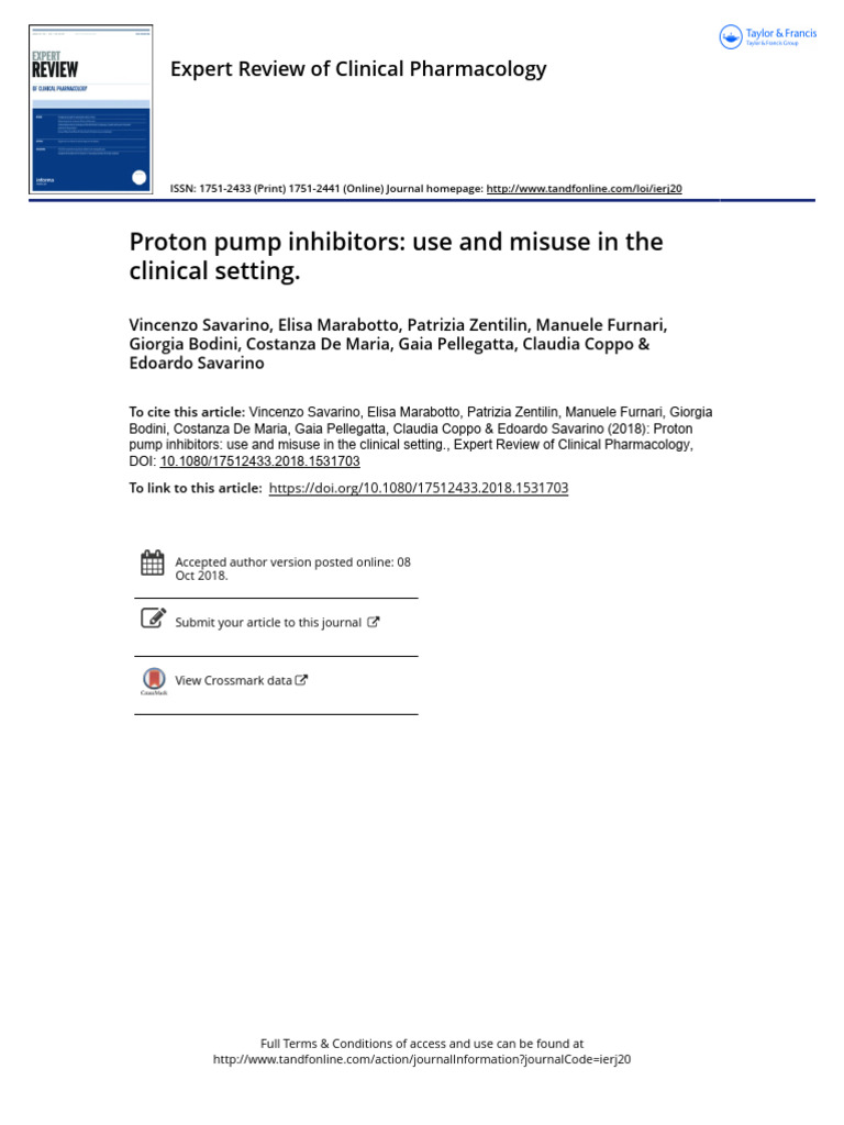 Proton Pump Inhibitors Use and Misuse in the Clinical 36sgjqx3ld | PDF ...