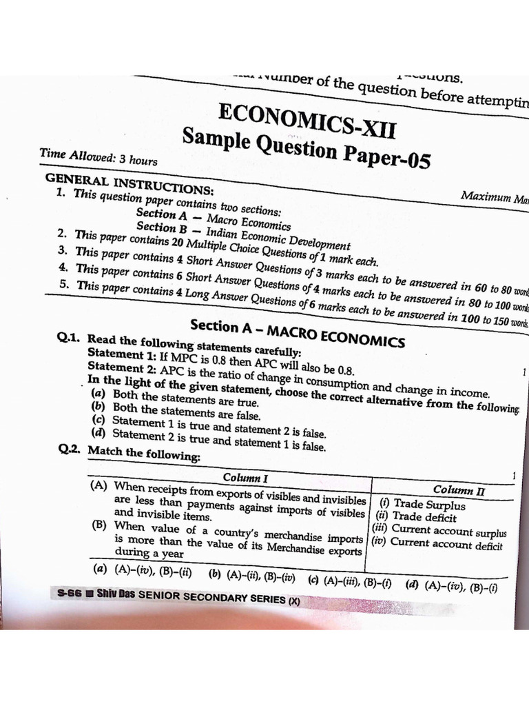 Sample Paper 5 | PDF