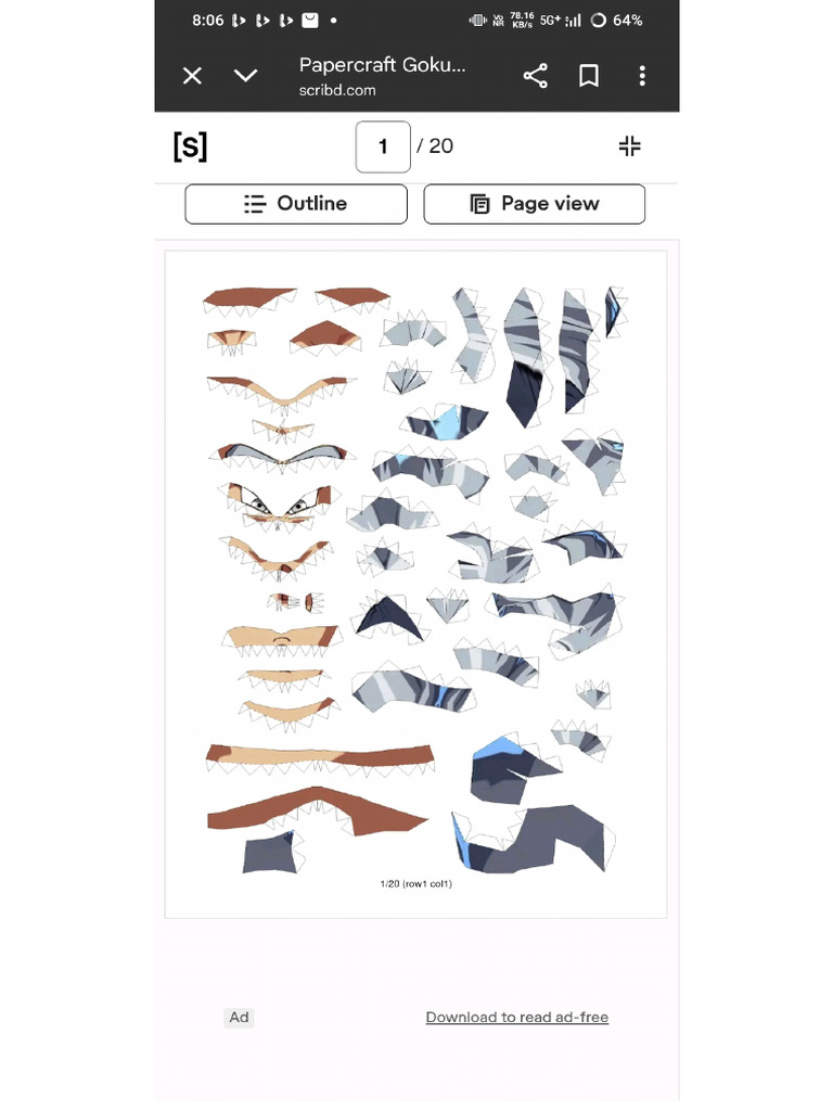 Goku Papercraft Template For You To Mere Warm ? | PDF