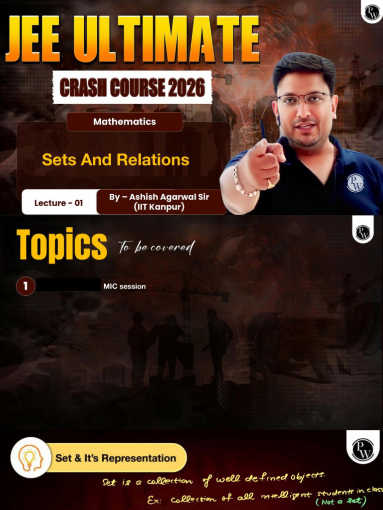 Sets and Relations 01 Class Notes | PDF