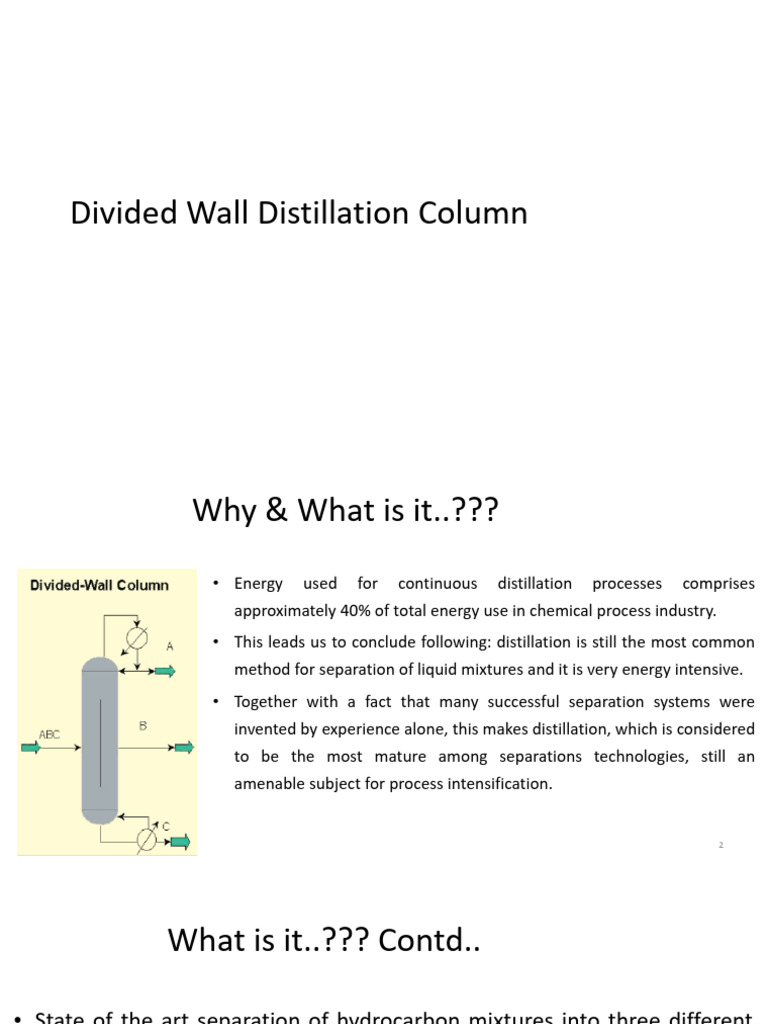 Divided Wall Column Distillation Explained | PDF | Distillation ...