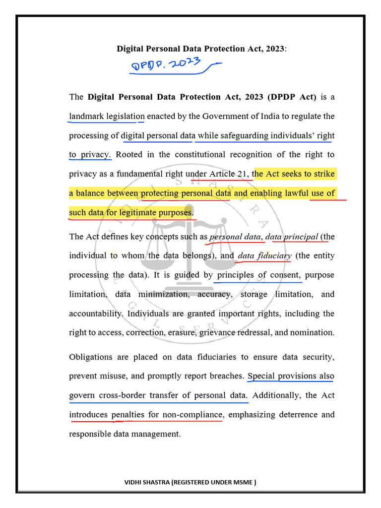 India’s Digital Personal Data Protection Act | PDF | Computer Security ...