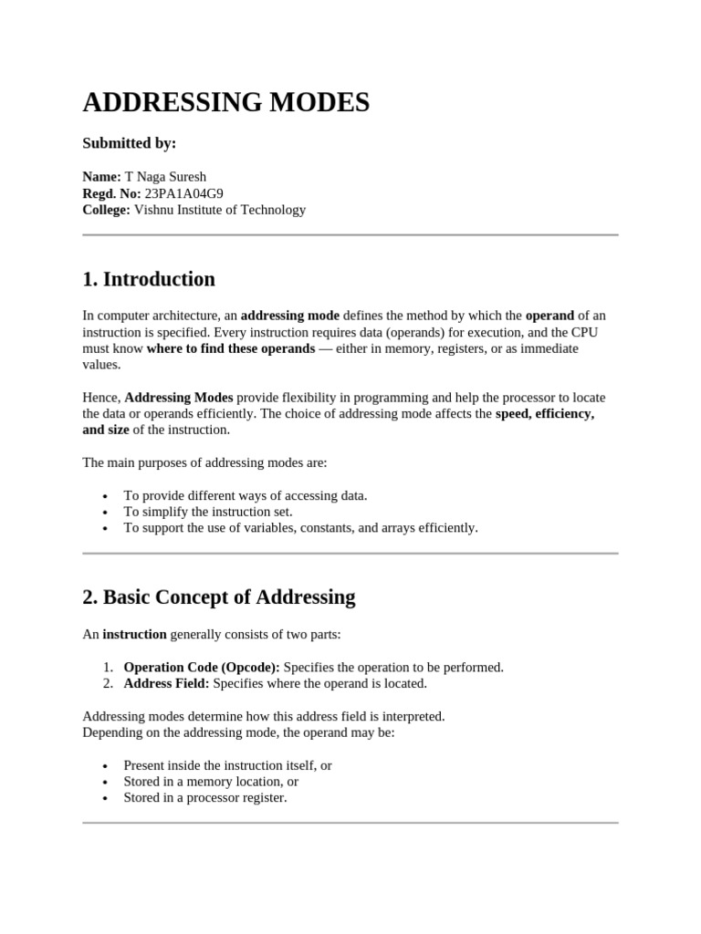 Addressing Modes | PDF | Central Processing Unit | Computing
