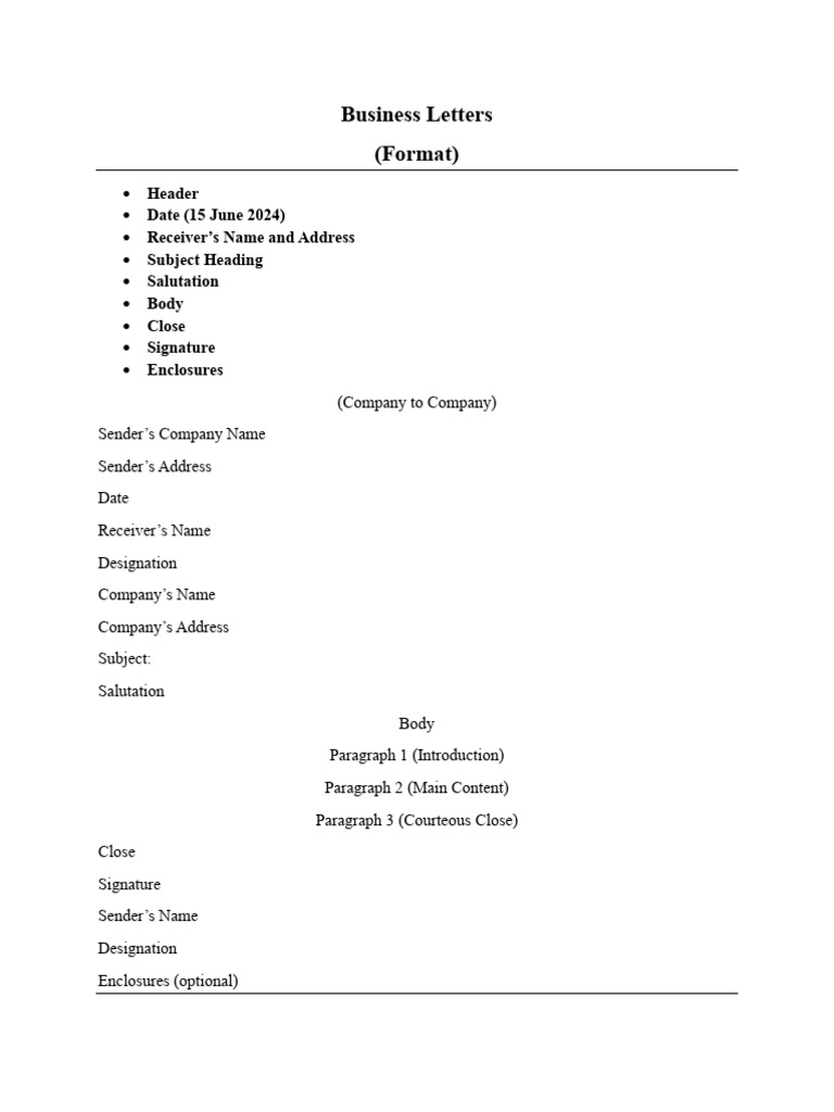 Business Letter Formats Guide | PDF