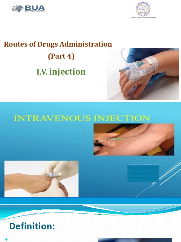 IV Injection Techniques and Complications | PDF | Intravenous Therapy ...