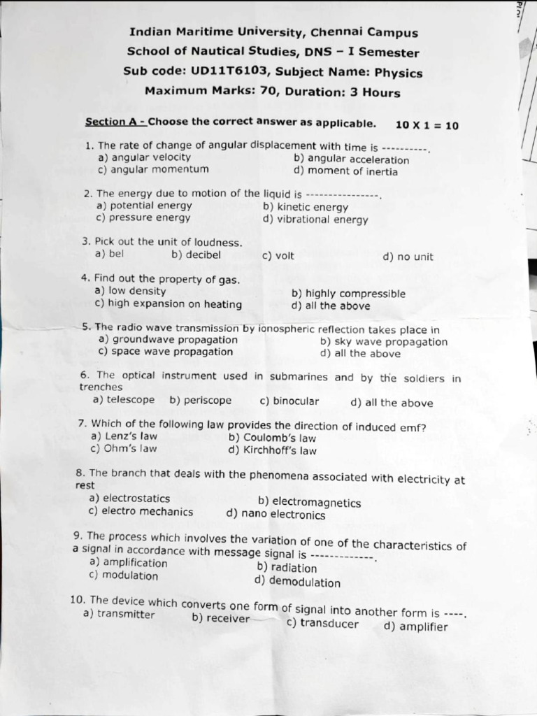 Physics - 1 | PDF