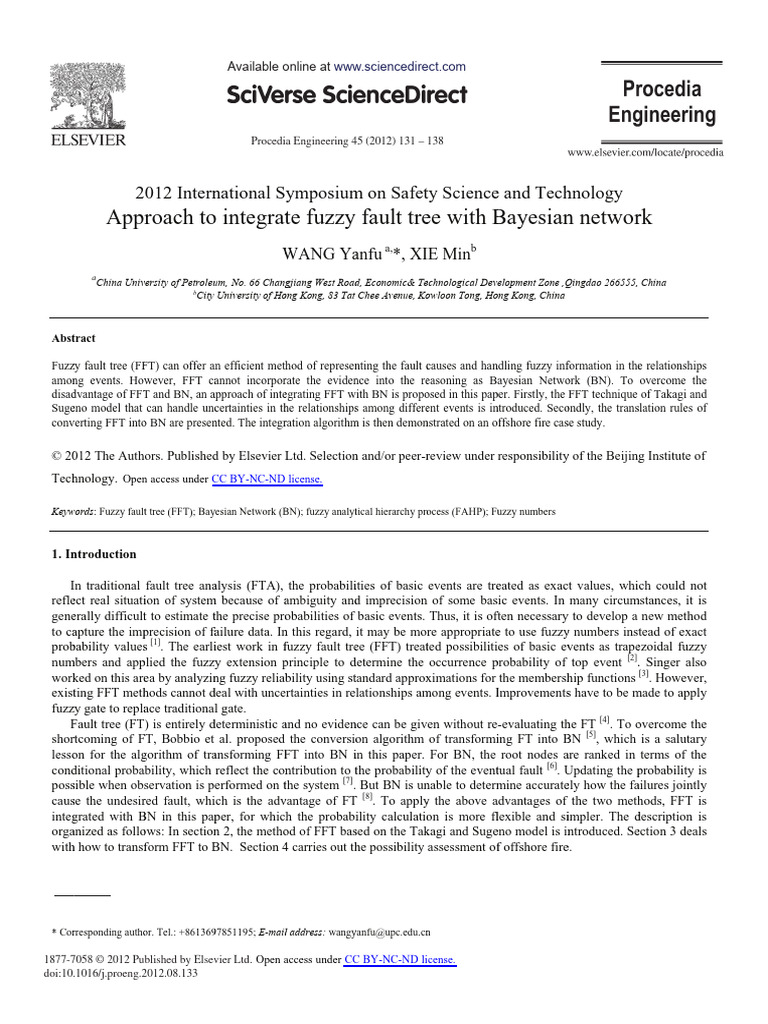 Fuzzy Fault Tree Analysis with Bayesian Networks | PDF | Bayesian ...