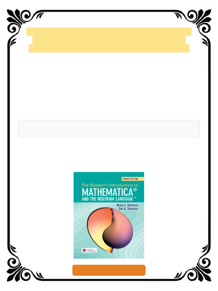 The Student’s Introduction to Mathematica and the Wolfram Language 3rd ...