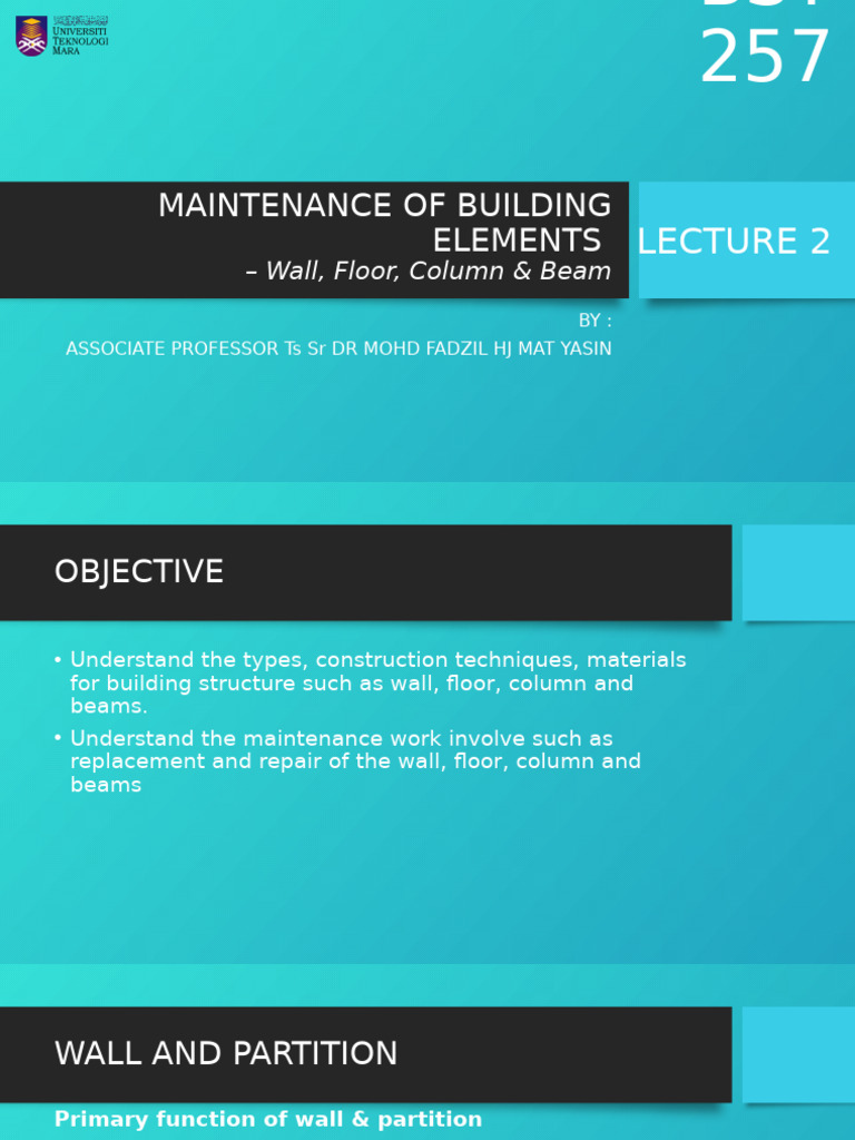 Building Element Maintenance Guide | PDF