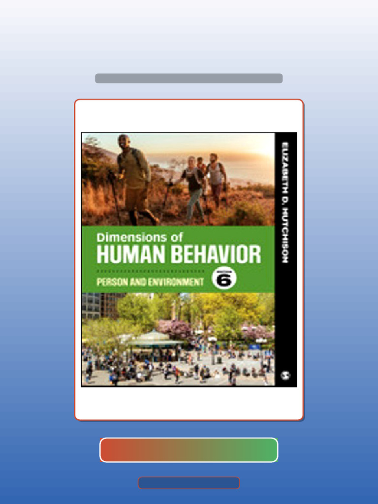 Dimensions of Human Behavior Person and Environment 6th Edition