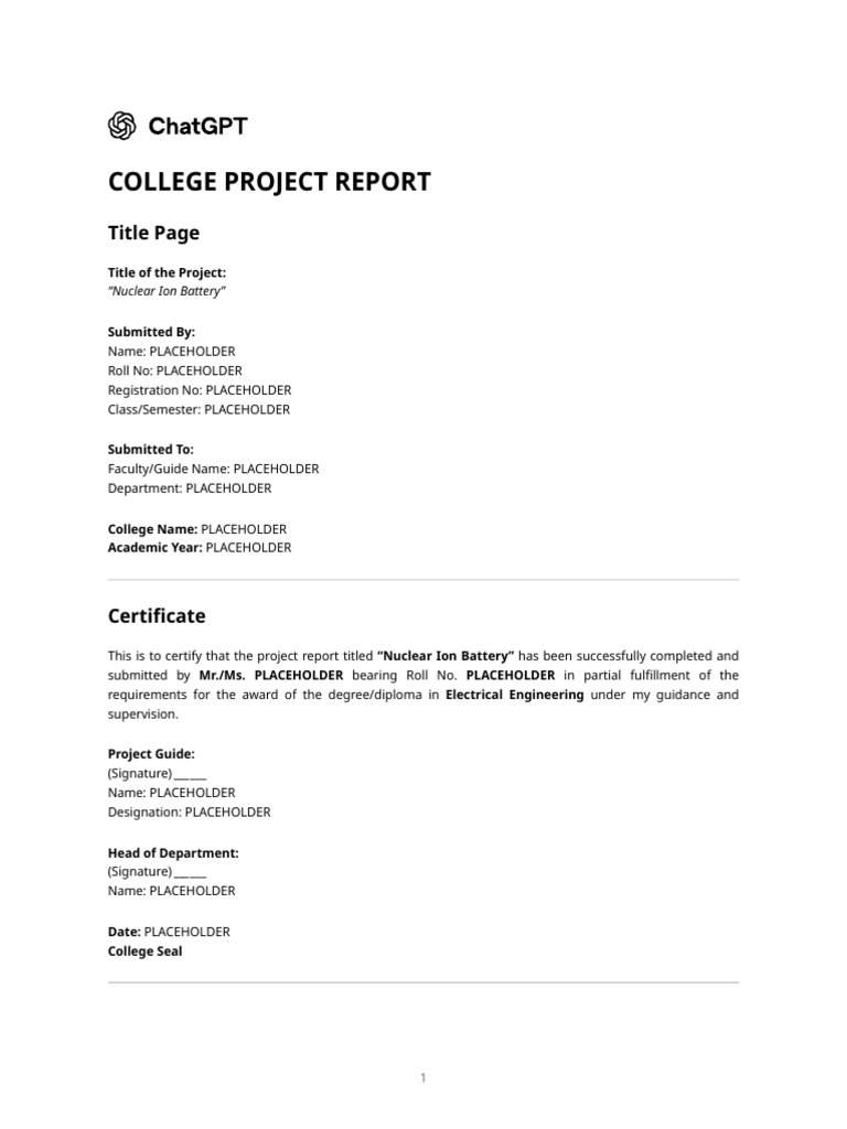 College Project Report | PDF | Radioactive Decay | Radioactivity