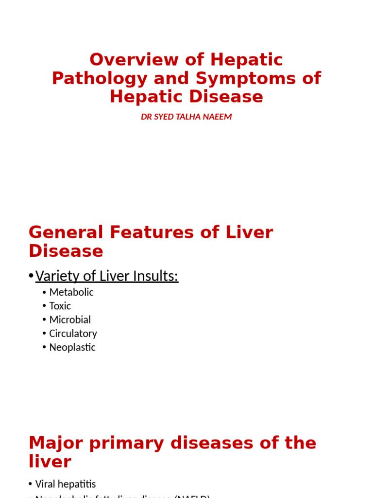 Hepatic Disease: Pathology & Symptoms | PDF | Cirrhosis | Liver