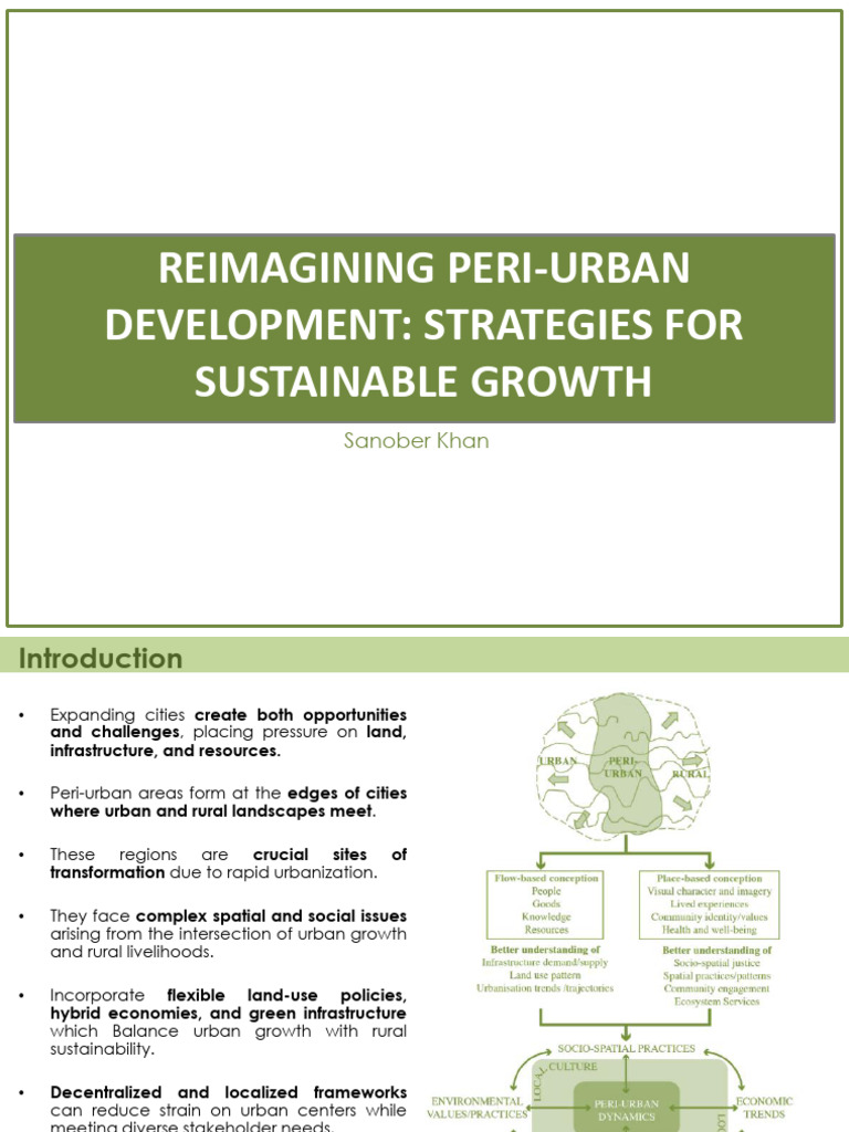 Sustainable Strategies for Peri-Urban Growth | PDF | Sustainability ...