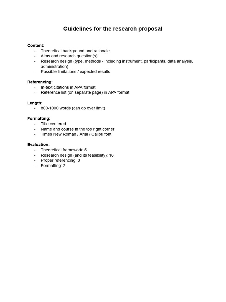 Research Proposal Guidelines-2 | PDF