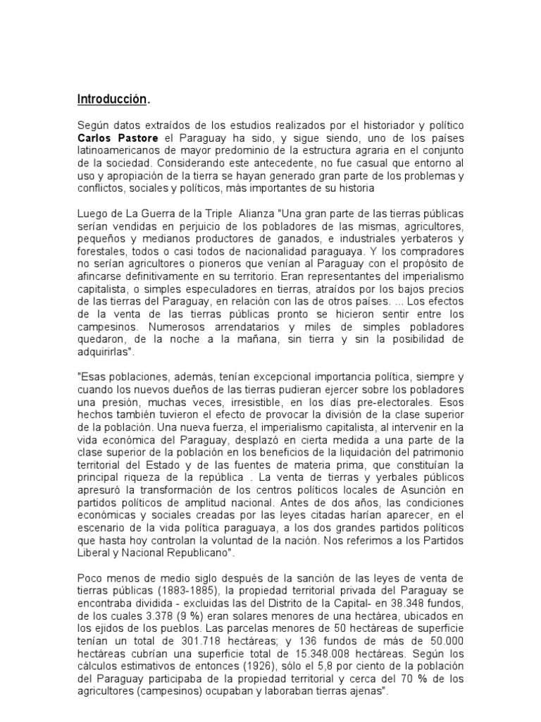 Crisis Agraria y Campesina en Paraguay | PDF | Paraguay | Agricultura