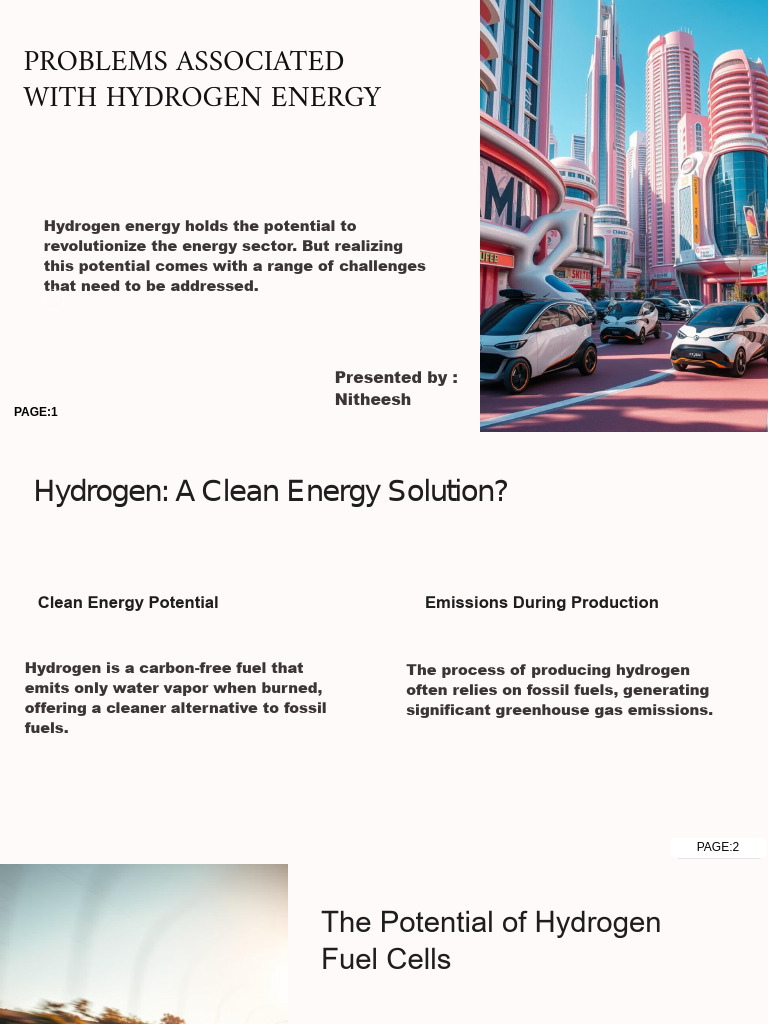 Challenges of Hydrogen Energy Use | PDF | Hydrogen | Sustainable Energy