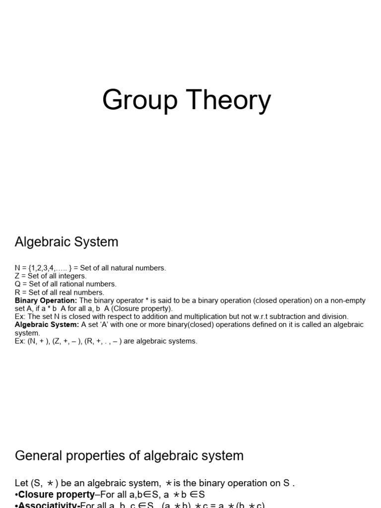 Understanding Group Theory Basics | PDF | Group (Mathematics ...