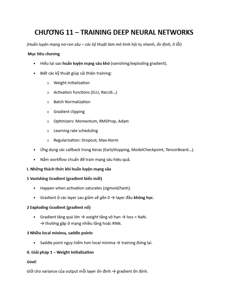 Chương 11 - Training Deep Neural Networks | PDF