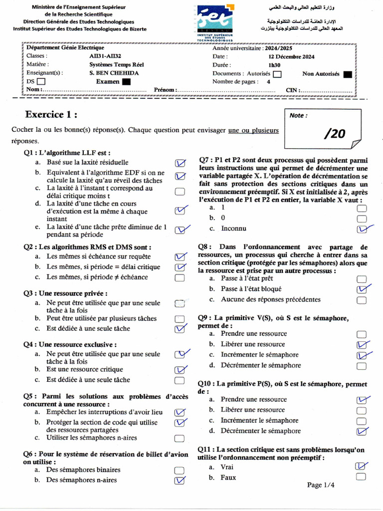 Correction Exam 2024 | PDF