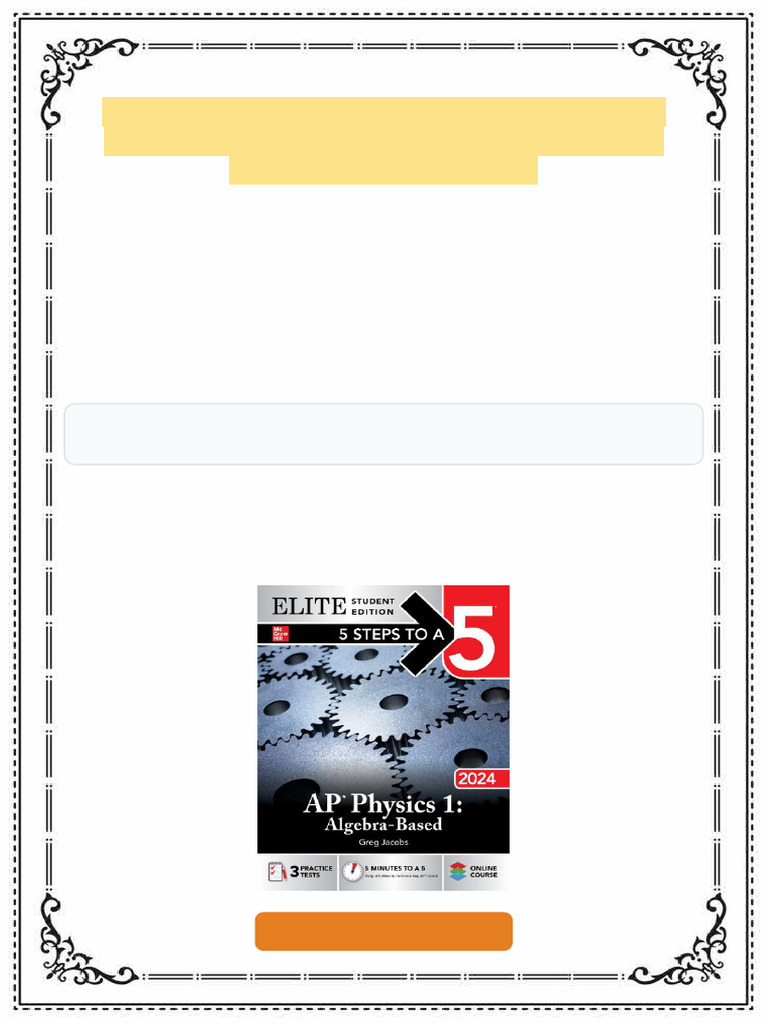 5 Steps to a 5 AP Physics 1 AlgebraBased 2024