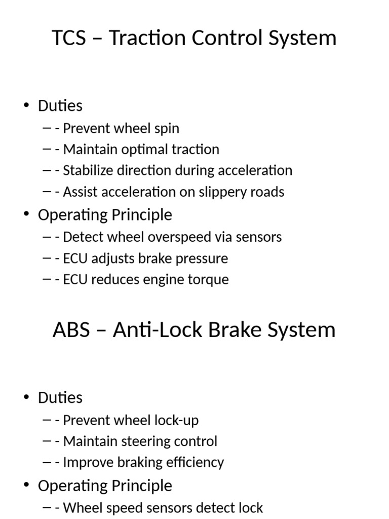 Overview of Vehicle Control Systems | PDF
