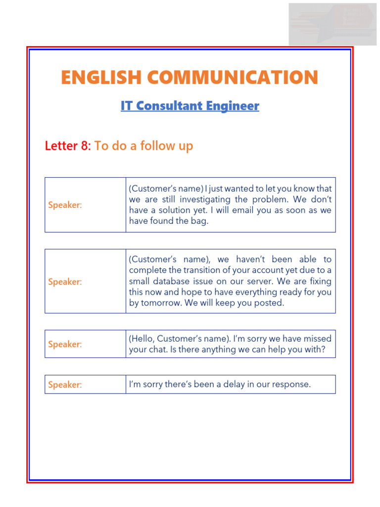 To Do A Follow Up | PDF