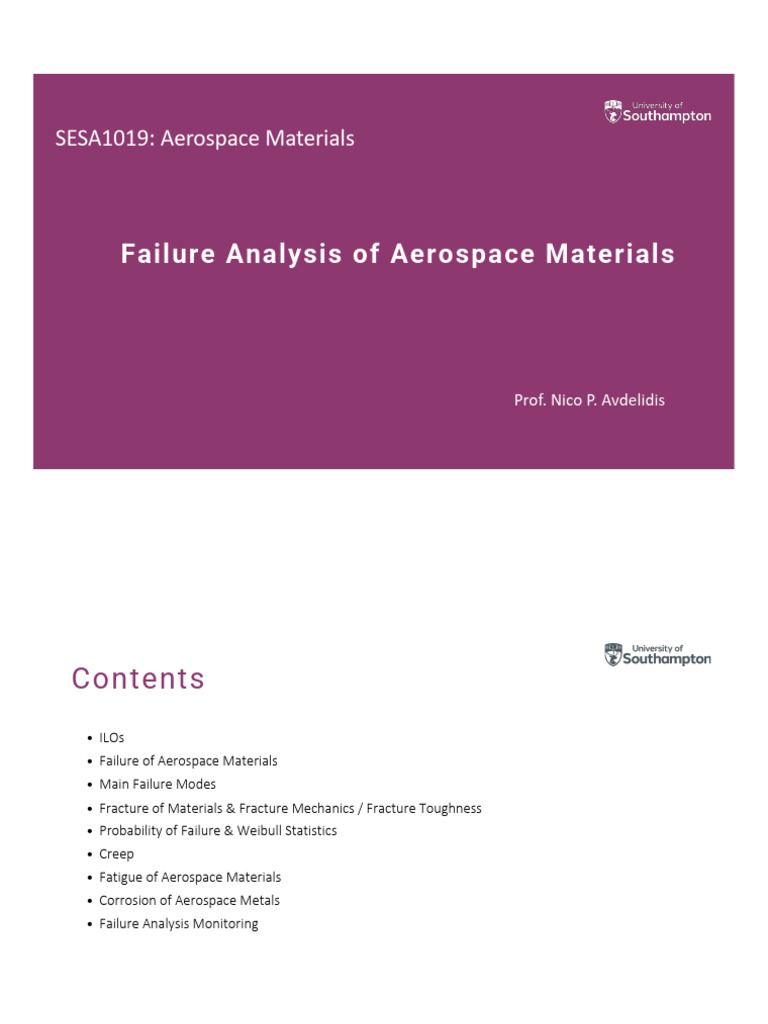 Aerospace Materials Failure Analysis | PDF | Fracture | Fracture Mechanics
