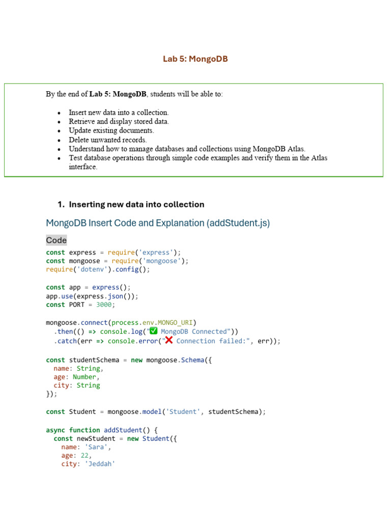 MongoDB Basics: CRUD Operations Guide | PDF | Mongo Db | Databases
