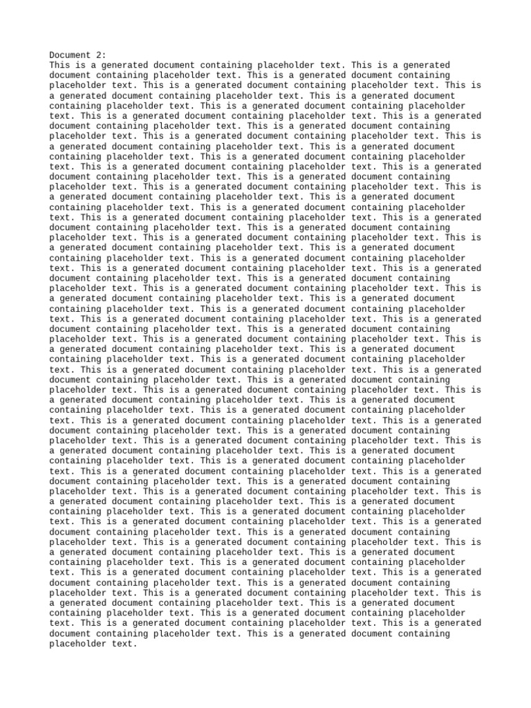 Placeholder Text Document | PDF