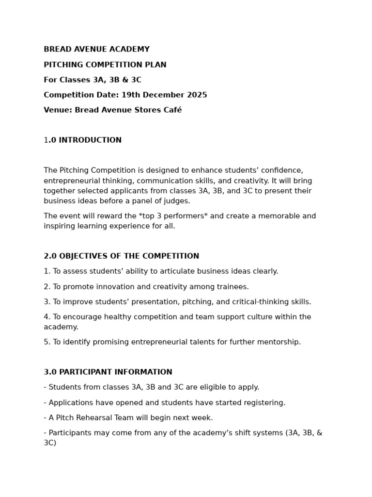 Pitching Plan for Baa | PDF | Creativity | Learning