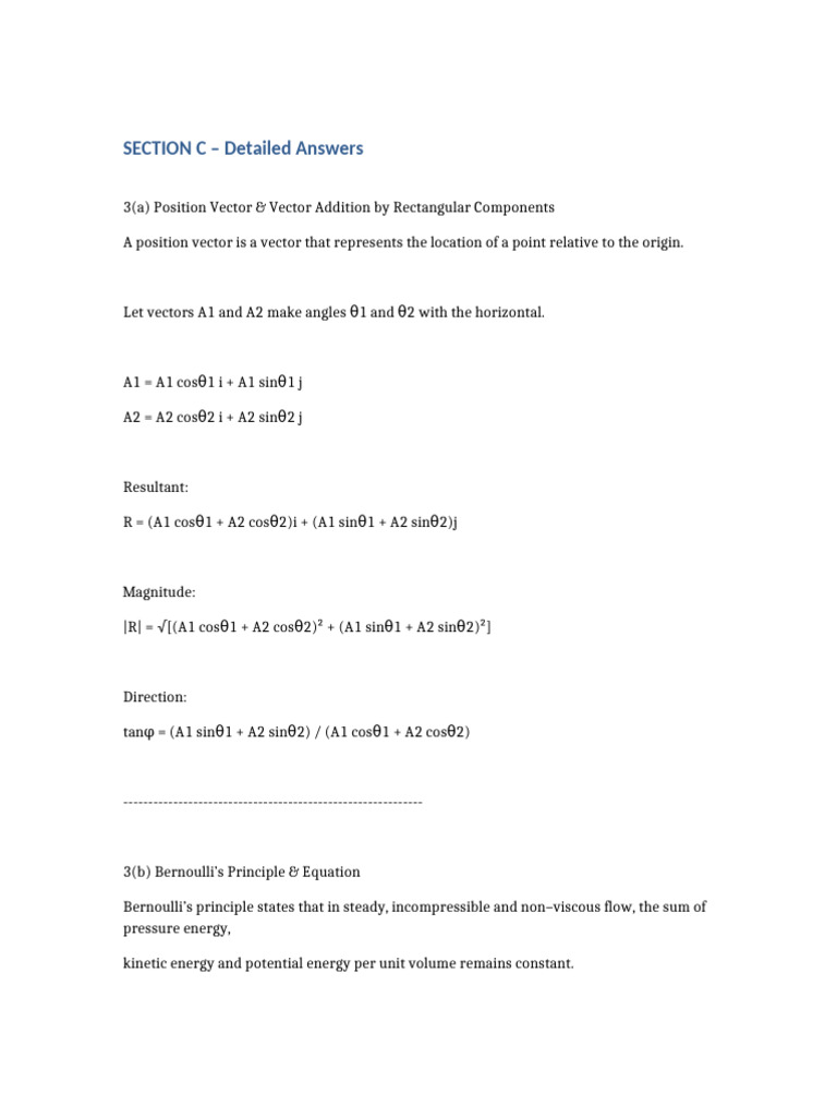 Section C Detailed Answers | PDF