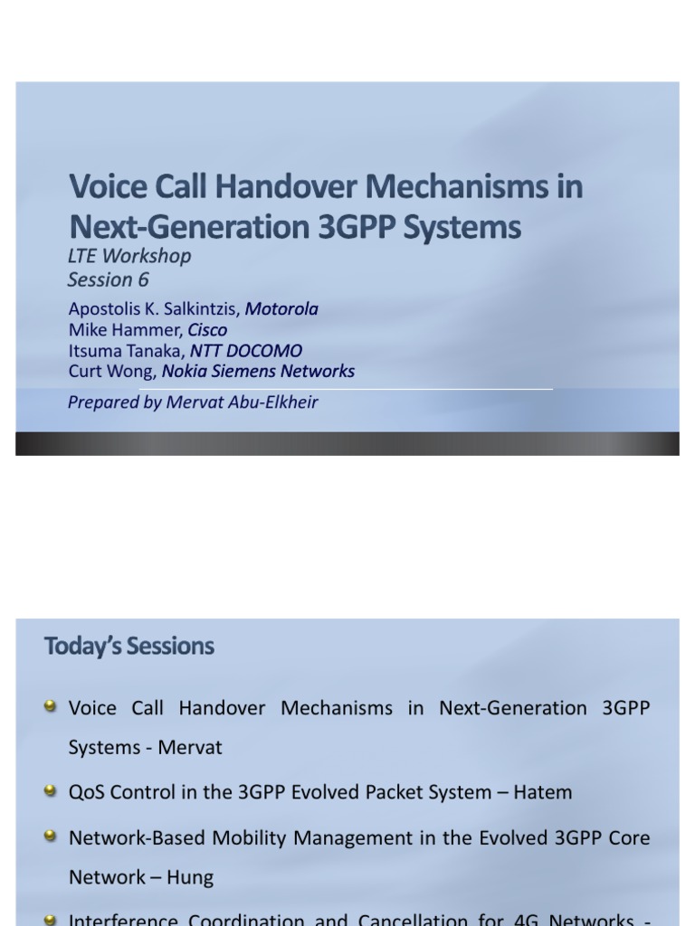 LTE Voice Call Handover | PDF | Ip Multimedia Subsystem | Network Protocols