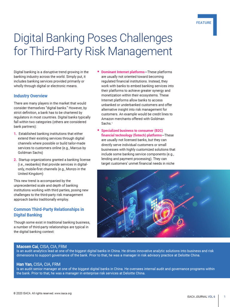 Digital Banking and Third-Party Risks | PDF | Banks | Risk