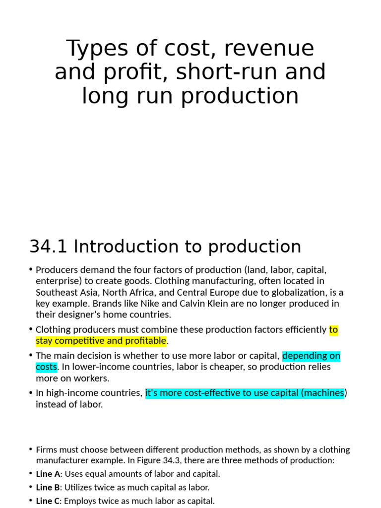 Cost, Revenue, and Production Analysis | PDF | Average Cost | Marginal Cost