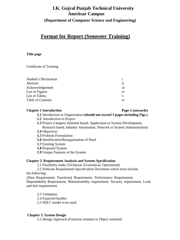 Semester Training Report Guidelines | PDF | Firewall (Computing ...