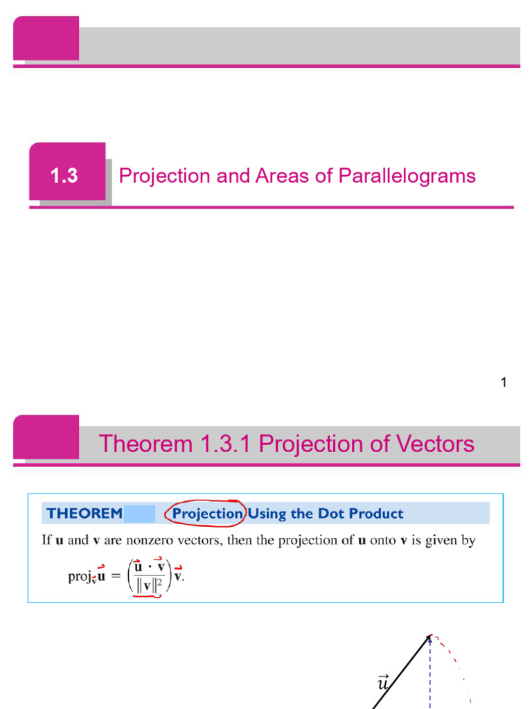 Vector Projections and Areas Explained | PDF | Geometry | Mathematical ...