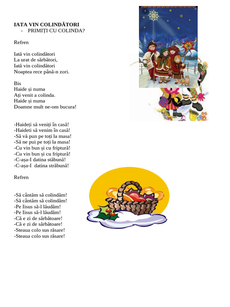 Iata Vin Colindatori | PDF