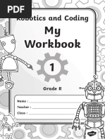 Grade R Coding & Robotics Workbook | PDF | Computer Programming | Pattern