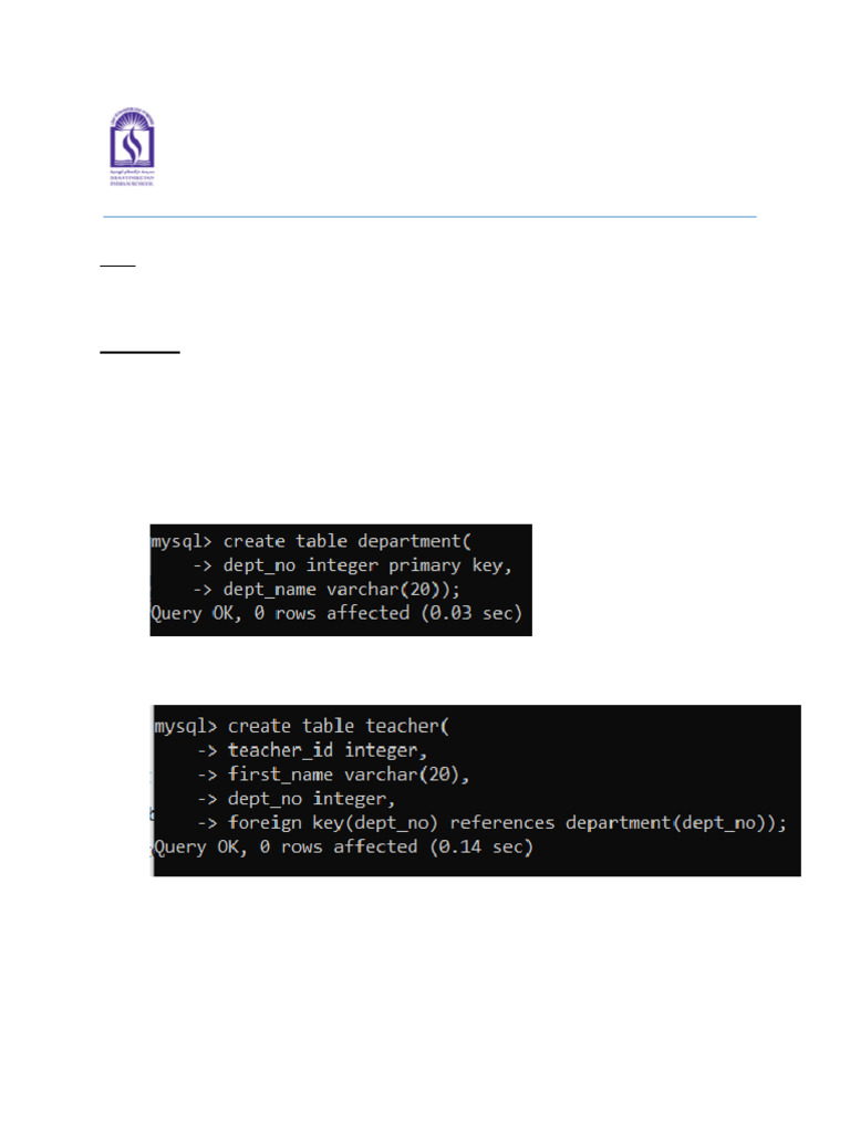 Database Management Concepts-Practical - 9 | PDF