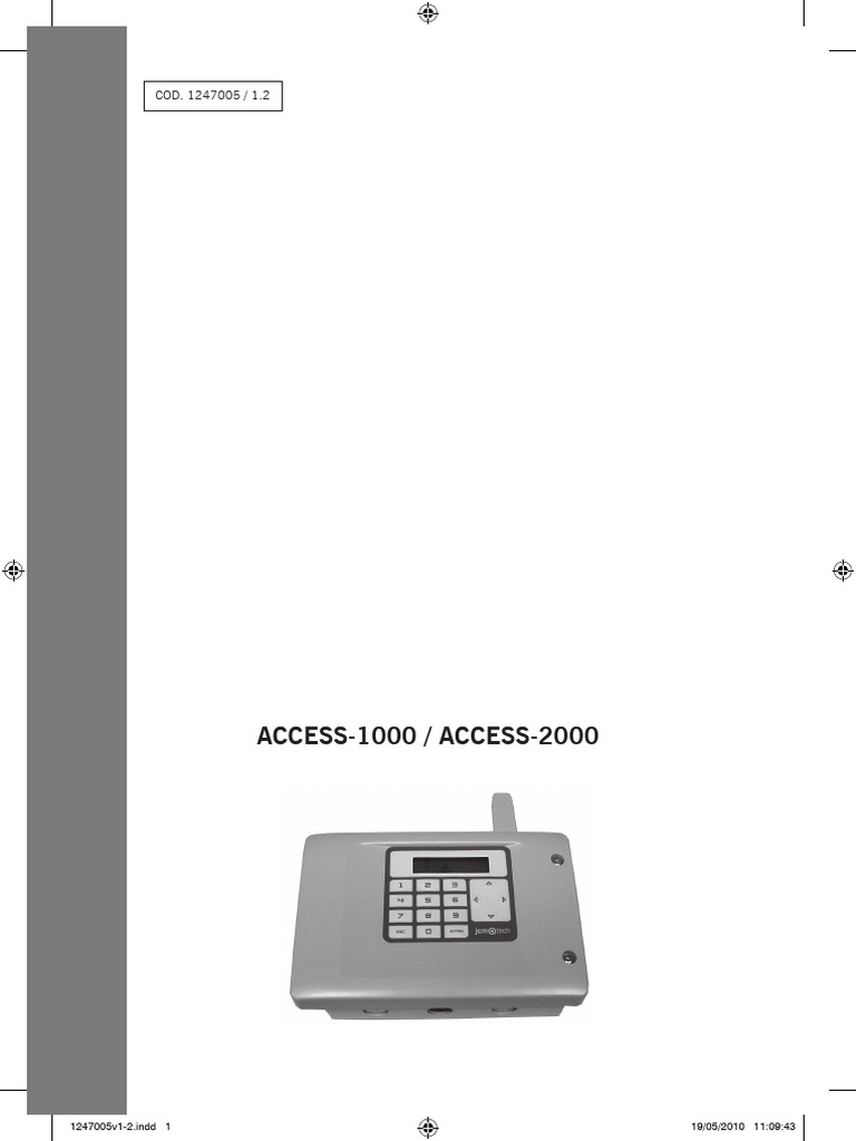 Selector y Alimentación ACCESS-1000/2000 | PDF | Relé | Almacenamiento ...