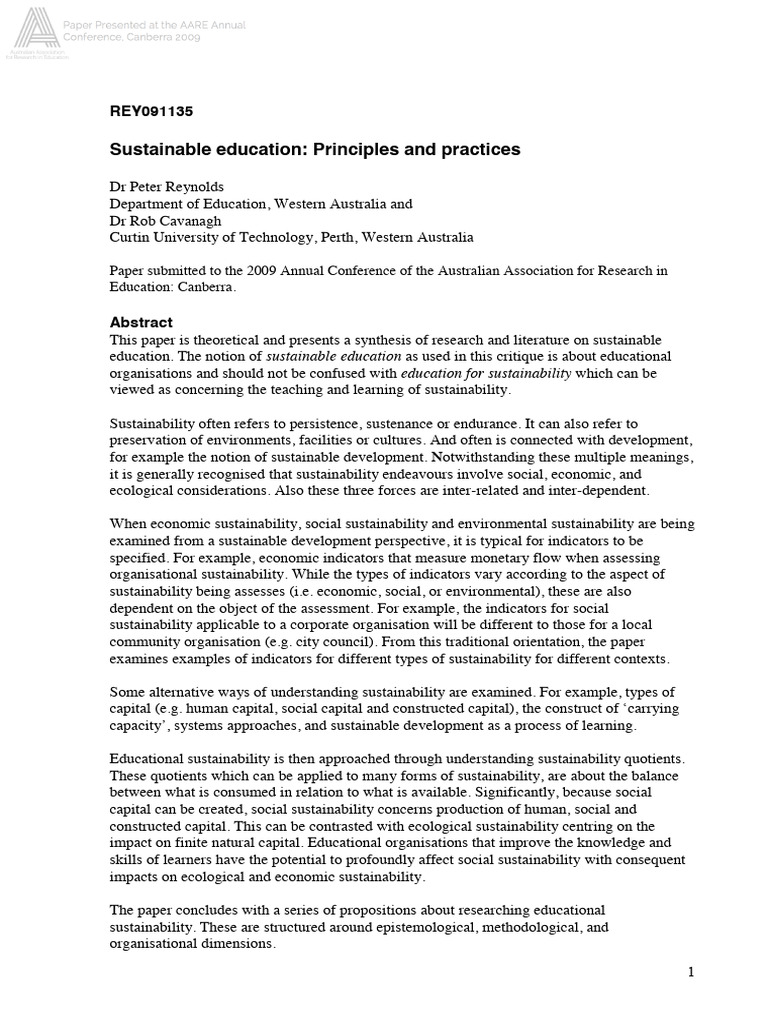 Sustainable Education Principles Explained | PDF | Sustainability | System