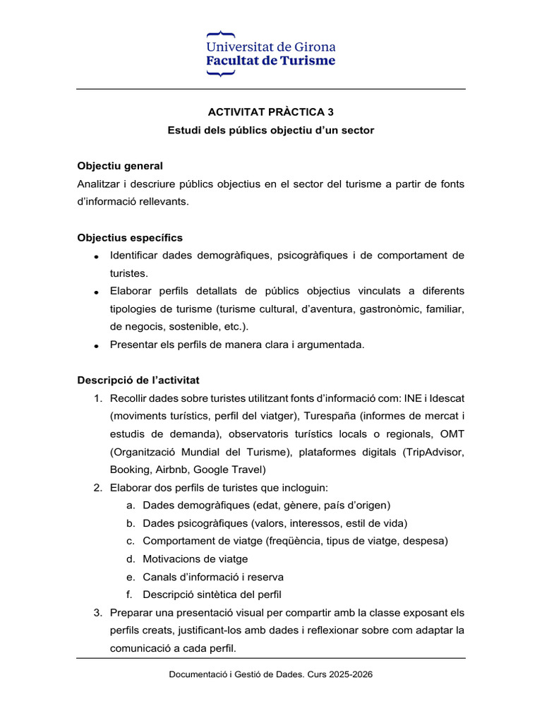 Activitat Pràctica 3 Documentació 2025-2026 | PDF