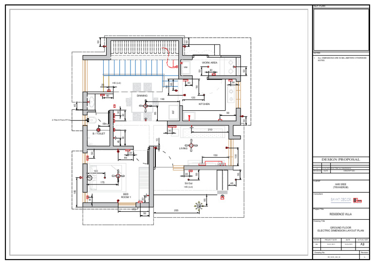 Ground Floor Electrical Layout Plan | PDF