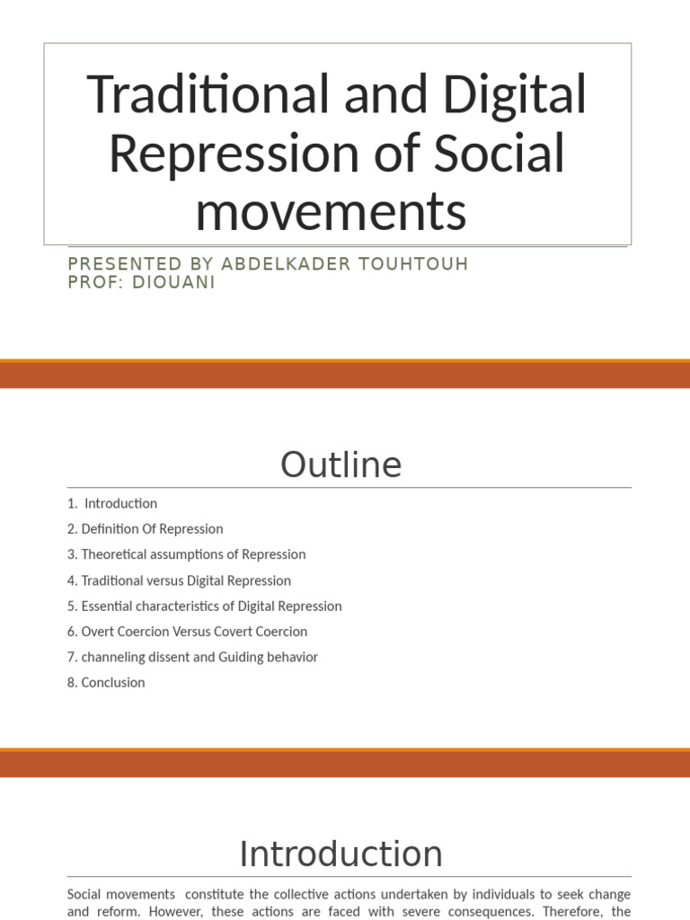 Traditional and Digital Repression of Social Movements | PDF ...