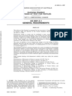 As 2001.5.1-1987 Methods of Test For Textiles Dimensional Change - General Requirements