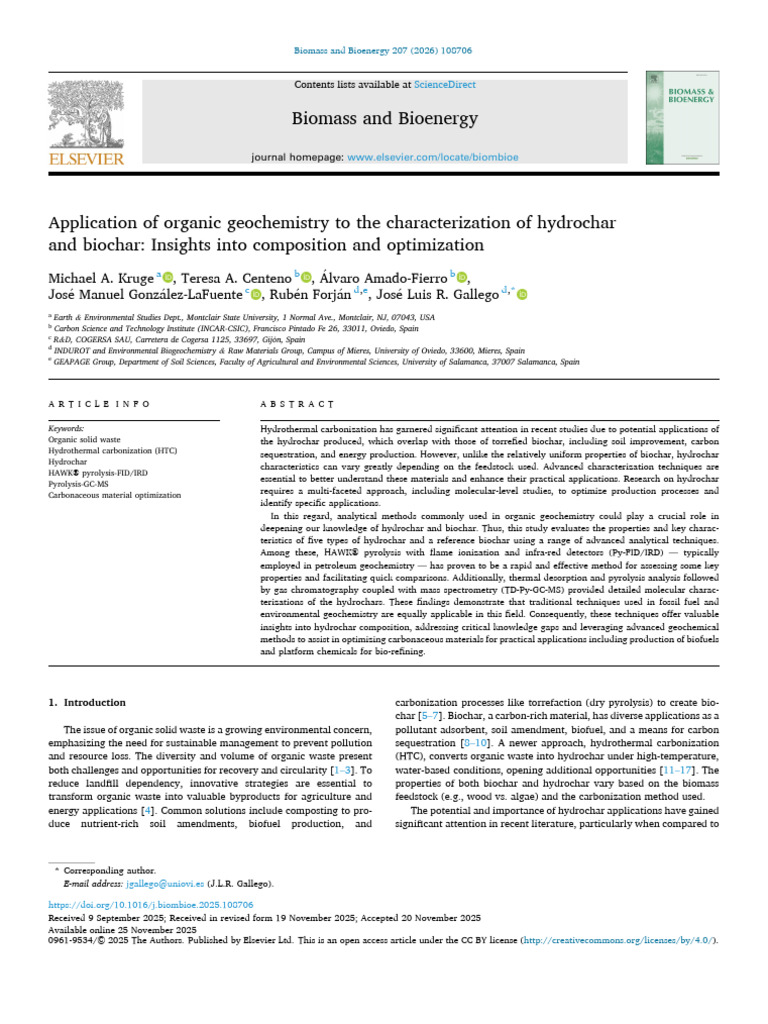 Hydrochar and Biochar Characterization Insights | PDF | Pyrolysis ...