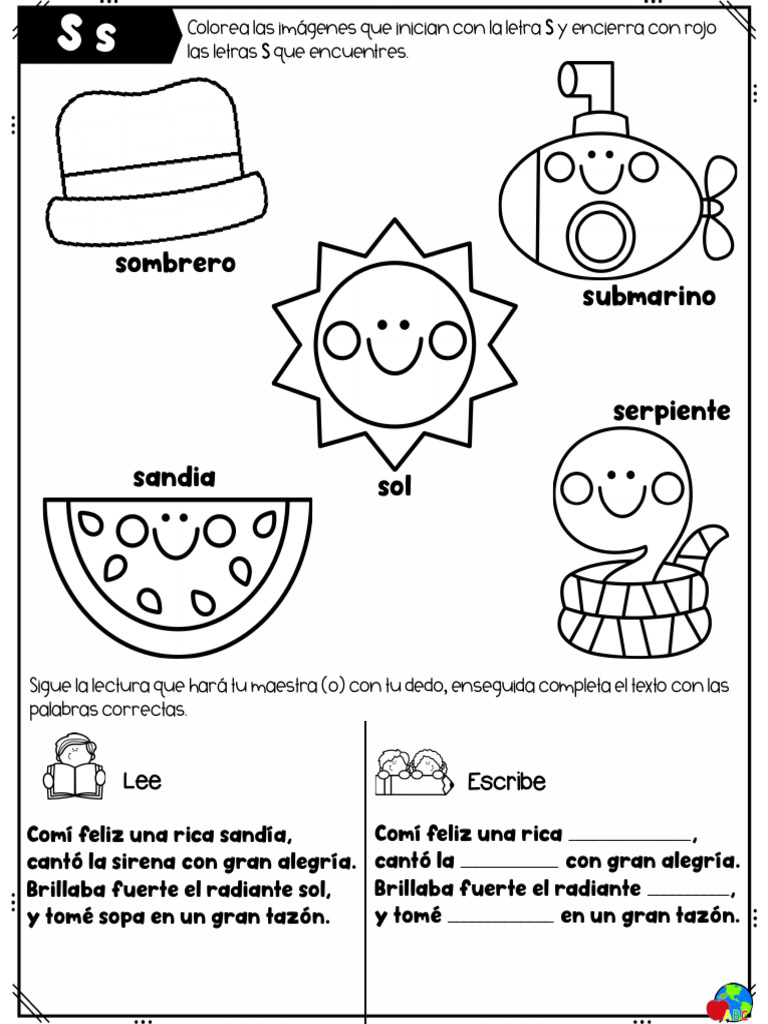 Actividades educativas con la letra S | PDF