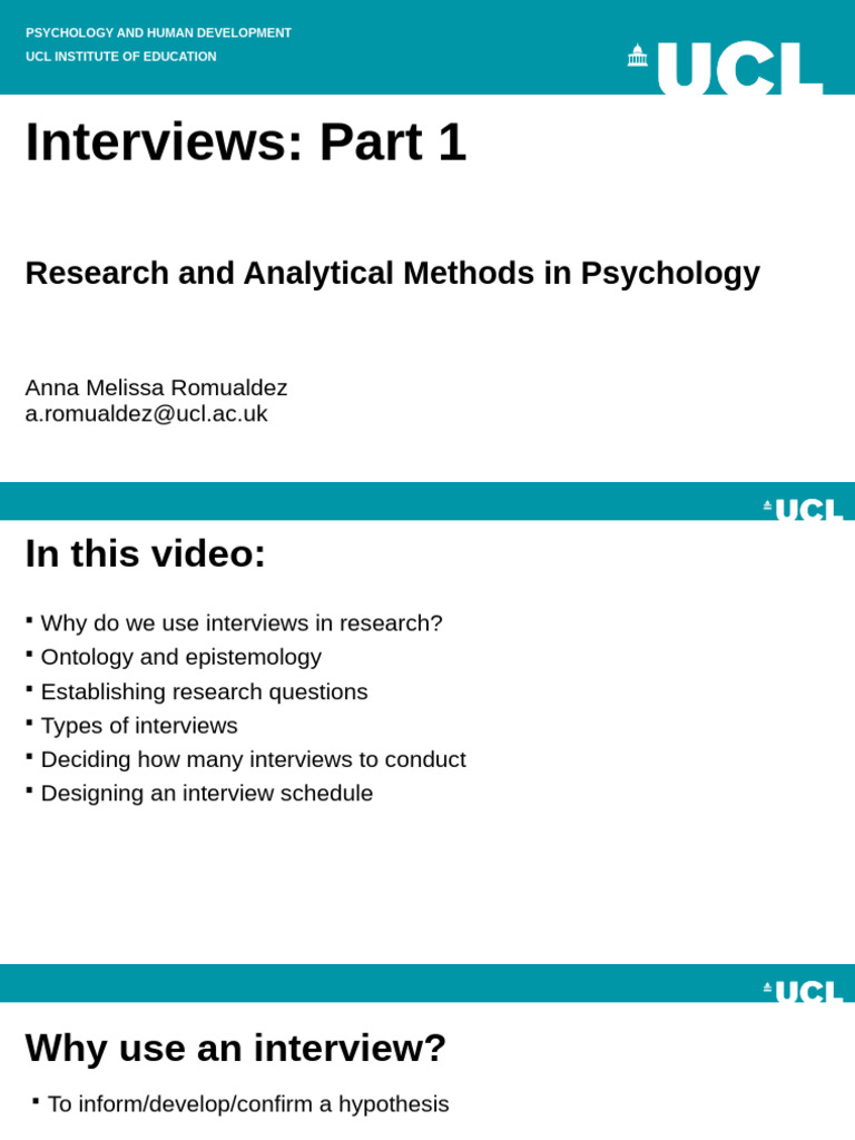 Interviews Part 1 Moodle | PDF | Quantitative Research | Qualitative ...