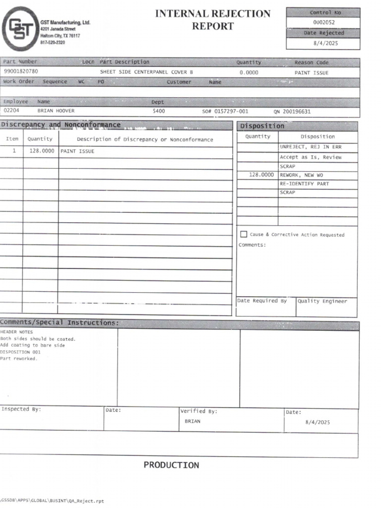 Sample NCR | PDF