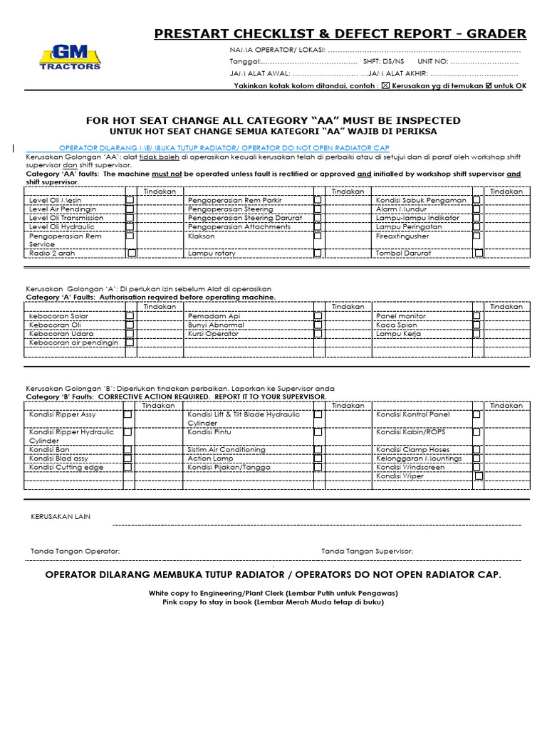 Fo Gmt 007 Form p2h Grader | PDF